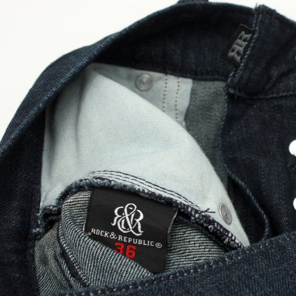 Rock Republic Colburg Lowrise Skinny Jeans Size 36 Heracles Blue Button Fly - Picture 6 of 9
